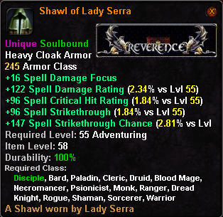 Shawl of Lady Serra