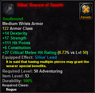 Silius' Bracers of Stealth