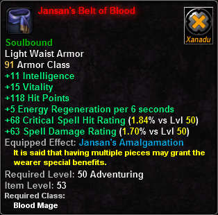 Jansan's Belt of Blood