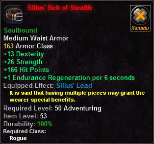 Silius' Belt of Stealth