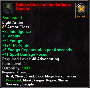 Golden Circlet of the Cartheon General