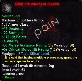 Silius' Pauldrons of Stealth