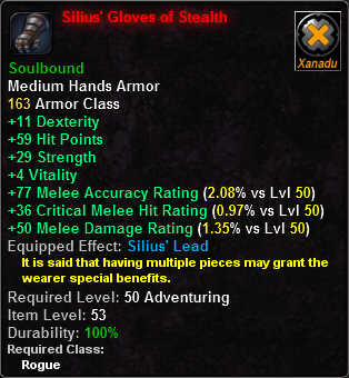 Silius' Gloves of Stealth