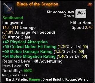 Blade of the Scoprion