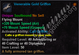 Venerable Gold Griffon