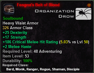 Fengrot's Belt of Blood