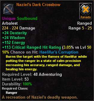 Naziel's Dark Crossbow