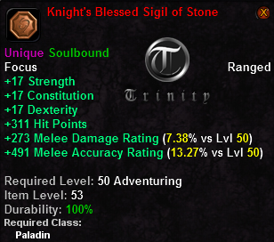 Knight's Blessed Sigil of Stone