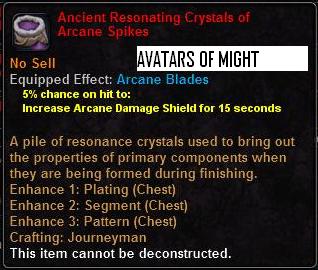 Ancient Resonating Crystals of Arcane Spikes