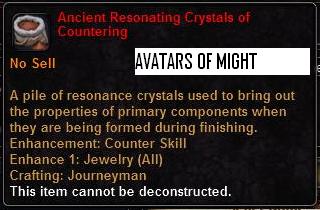 Ancient Resonating Crystals of Countering