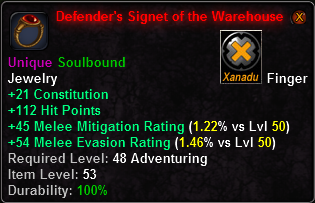 Defender's Signet of the Warehouse