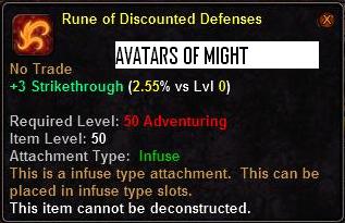 Rune of Discounted Defenses