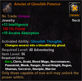 Amulet of Ghoulish Potence