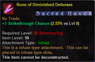 Rune of Diminished Defenses