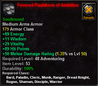 Fevered Pauldrons of Ambition