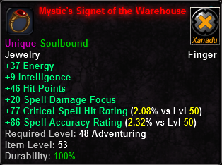 Mystic's Signet of the Warehouse