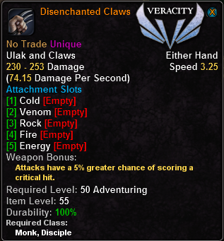 Disenchanted Claws