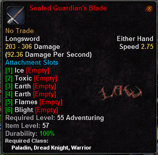 Sealed Guardian's Blade