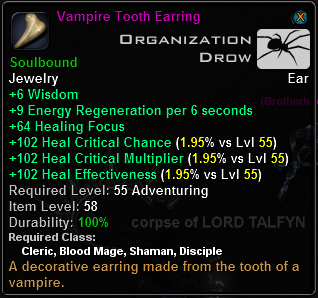 Vampire Tooth Earring