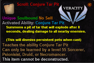 Scroll: Conjure Tar Pit