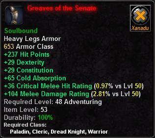 Greaves of the Senate