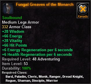 Fungal Greaves of the Monarch