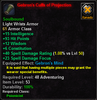 Gebron's Cuffs of Projection
