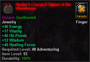 Healer's Charged Signet of the Warehouse