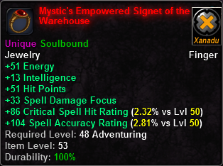 Mystic's Empowered Signet of the Warehouse