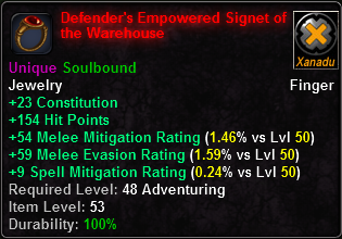 Defender's Empowered Signet of the Warehouse