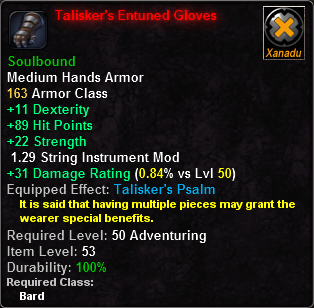 Talisker's Entuned Gloves