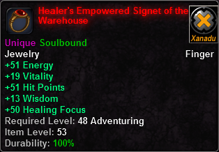 Healer's Empowered Signet of the Warehouse