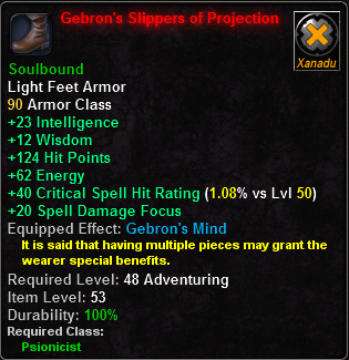 Gebron's Slippers of Projection