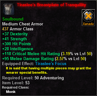 Tiraslee's Breastplate of Tranquility