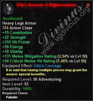 Glip's Greaves of Righteousness
