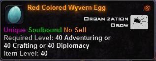 Red Colored Wyvern Egg