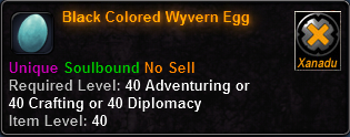 Black Colored Wyvern Egg