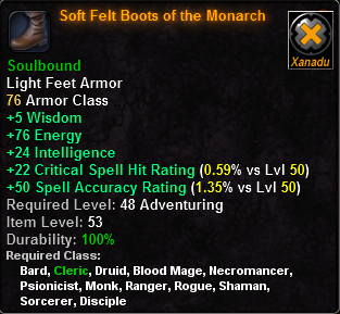 Soft Felt Boots of the Monarch