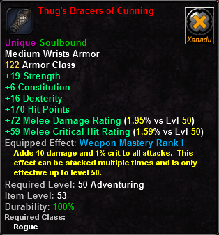Thug's Bracers of Cunning