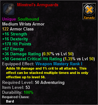 Minstrel's Armguards