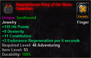 Knucklebone Ring of the Bone Guardian