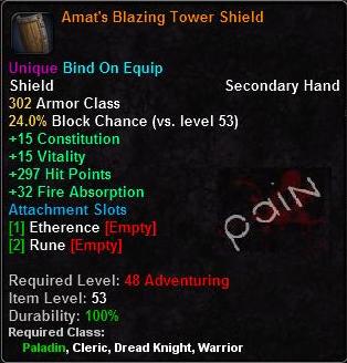 Amat's Blazing Tower Shield
