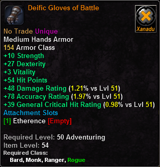 Deific Gloves of Battle